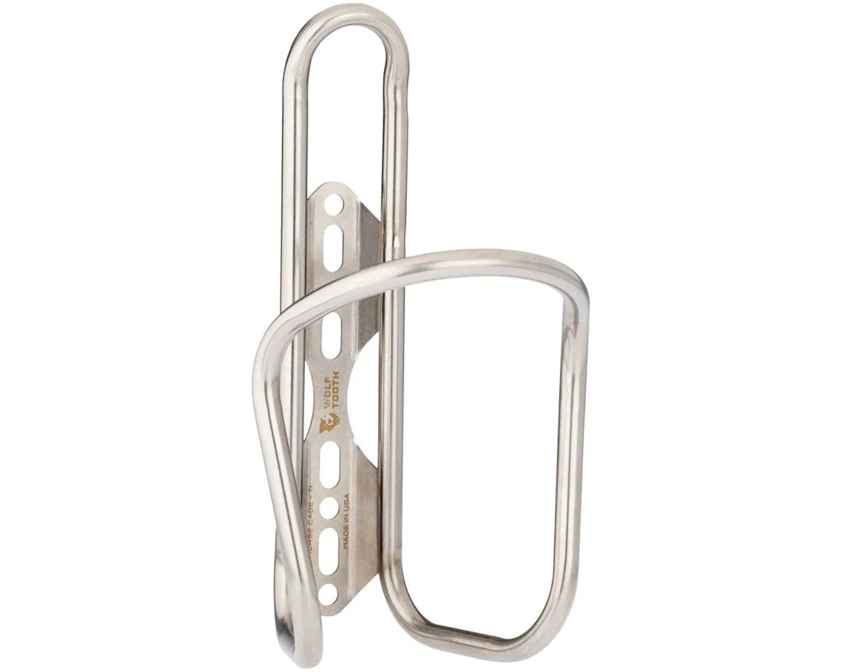 Wolf Tooth Components Morse Titanium Bottle Cage (Silver) - view 2